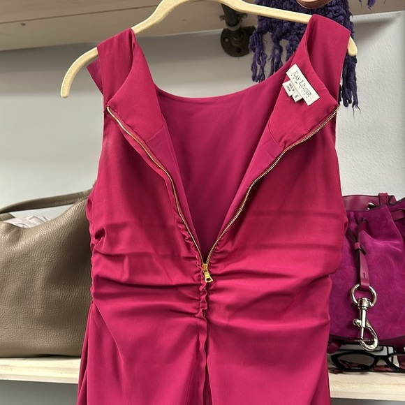Kay Unger Pink Ruffle Dress Size 6 - Picture 3 of 4